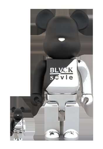 Bearbrick BLVCK SCALE x CLS 100% & 400% Set Silver/Black