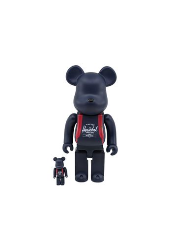 Bearbrick Medicom Herschel Peacoat 100% & 400% Set Navy