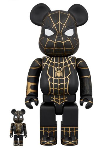 Bearbrick Spider-Man No Way Home 100% & 400% Set Black/Gold