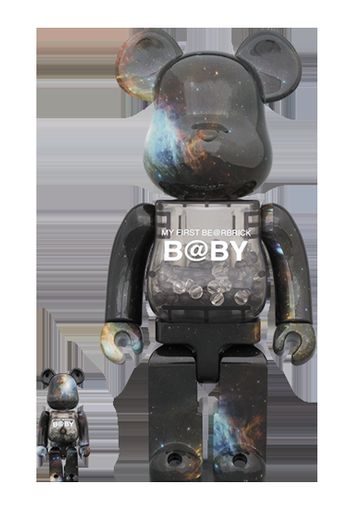 Bearbrick My First Bearbrick Baby Space Version 100% & 400% Black