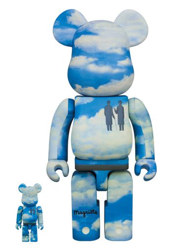 Bearbrick Rene Magritte "La Reconaissance Infine 1963/The Castle of the Pyrenees" 100% & 400% Set