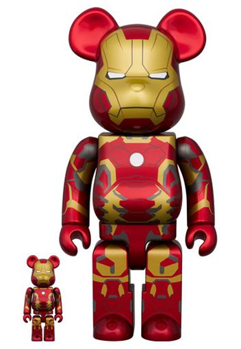 Bearbrick The Infinity Saga Iron Man Mark 43 100% & 400% Set