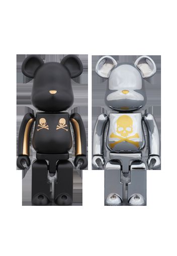 Bearbrick Superalloy Mastermind Japan 2 Pack (Gold Stripe & Chrome Silver) 200% Multi