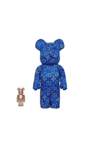 Bearbrick x CLOT x Nike 100% & 400% Set Royale University Blue Silk