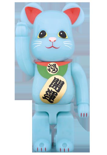 Bearbrick Beckoning Cat GITD 400% Blue