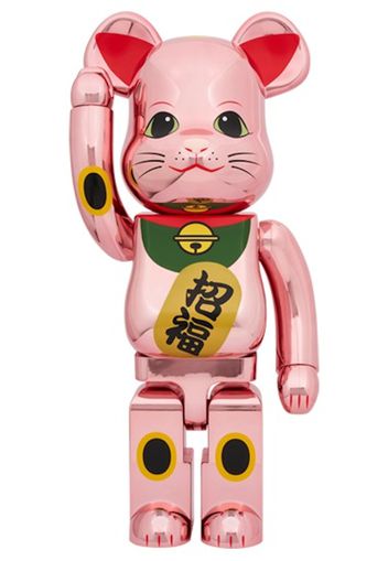 Bearbrick Lucky Cat 10 Pink Gold Plated