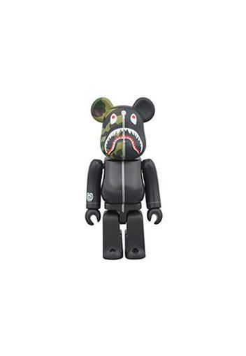 Bearbrick x Bape 1st Camo Shark 100% Black