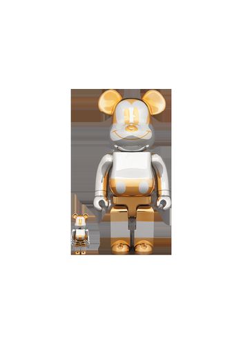 Bearbrick x Sorayama Future Mickey 100% & 400% Set Silver/Gold