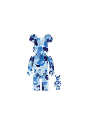 Bearbrick A Bathing Ape ABC Camo 100% & 400% Set Blue