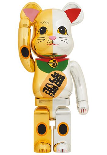 Bearbrick Lucky Cat Ten Million Gold x Good Luck Silver 1000% Gold/Silver