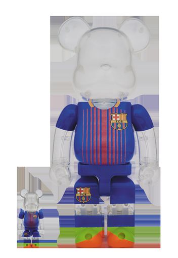 Bearbrick FC Barcelona 100% & 400% Set Clear/Navy