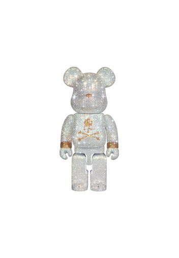 Bearbrick x mastermind JAPAN Crystal Decorate 400% White & Gold Ver.