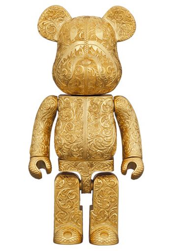 Bearbrick x Royal Selangor x BAPE Shark 400% Gold