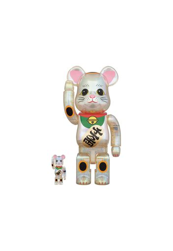 Bearbrick Maneki Neko 100% & 400% Set Transparent Plating