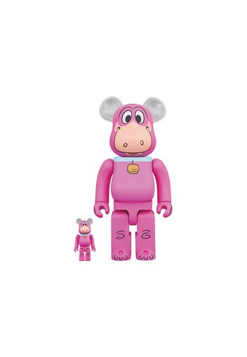 Bearbrick x The Flintstones Dino 100% & 400% Set Pink