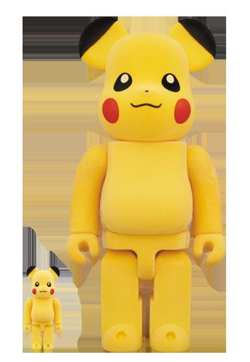 Bearbrick Pikachu Flocky Ver. 100% & 400% Set