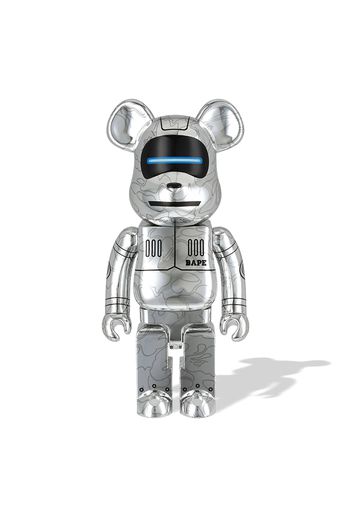 Bearbrick x BAPE x Hajime Sorayama Baby Milo 1000% Silver