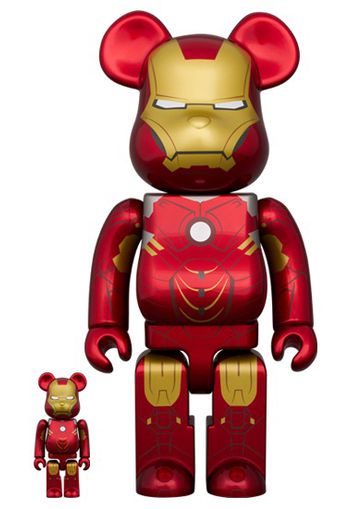 Bearbrick The Infinity Saga Iron Man Mark IV 100% & 400% Set