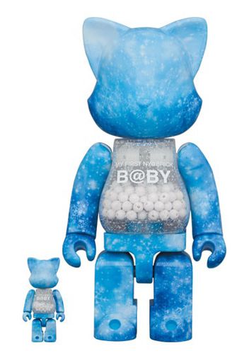 Bearbrick My First Nyabrick Baby Crystal of Snow Ver. 100% & 400% Set