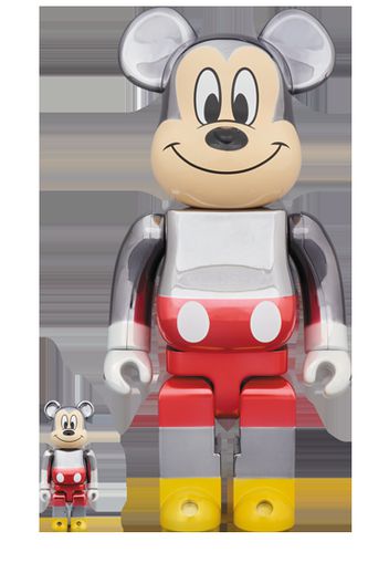 Bearbrick x Fragment Mickey Mouse Color Version 100% & 400% Silver