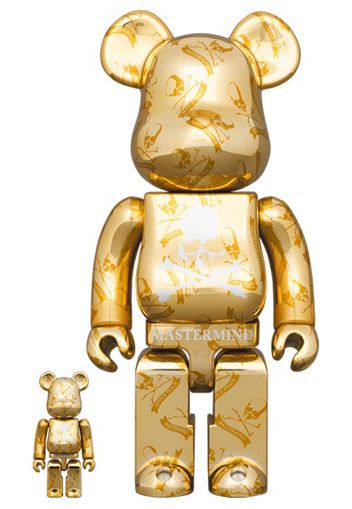 Bearbrick x Mastermind World 100% & 400% Set Gold