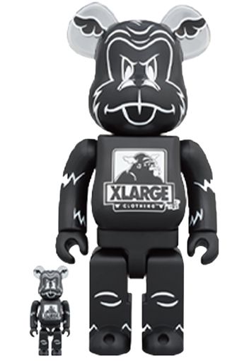 Bearbrick XLARGE x D*Face 100% & 400% Set Black