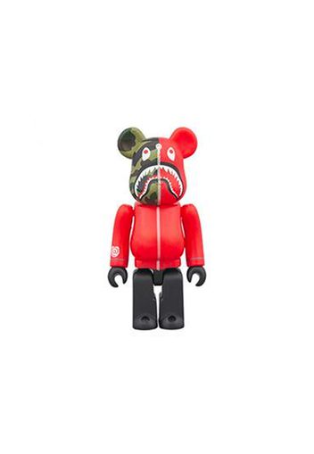 Bearbrick x Bape 1st Camo Shark 100% Red