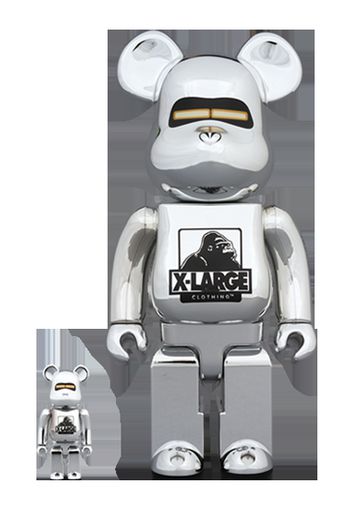 Bearbrick x Xlarge x Hajime Sorayama 100% & 400% Set Chrome