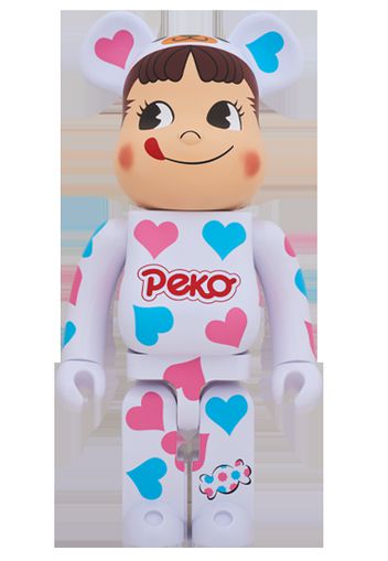 Bearbrick Peko-Chan Heart Costumer 1000% White