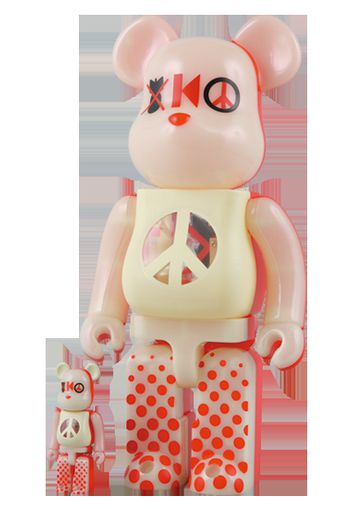 Bearbrick Kinetics (Glow In The Dark) 100% & 400% Set Pink