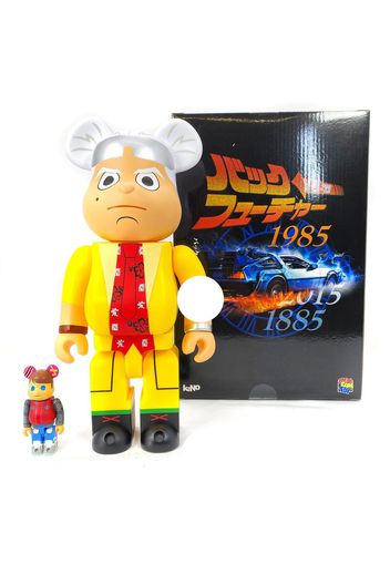 Bearbrick kaNo x Medicom Back to The Future Designer Con Doc and Marty 100% & 400% Set