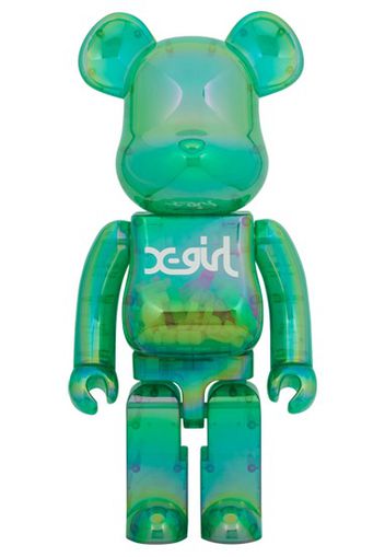 Bearbrick X-Girl Clear Green Ver. 1000%