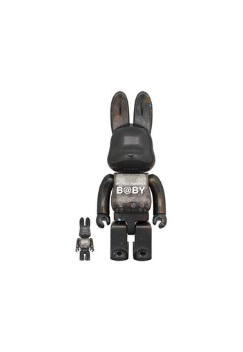 Bearbrick My First Rabbrick Baby Space Ver. 100% & 400% Set Black