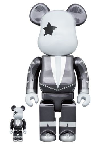 Bearbrick x KISS Star Child 100% & 400% Set Chrome Ver.