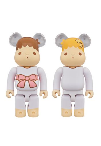 Bearbrick Little Twin Stars Kiki Lala 400% Set White