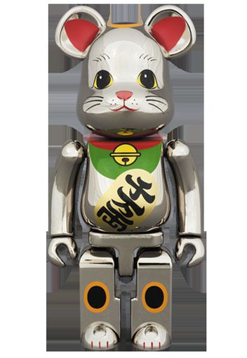 Bearbrick Maneki Neko 2 Silver Plated