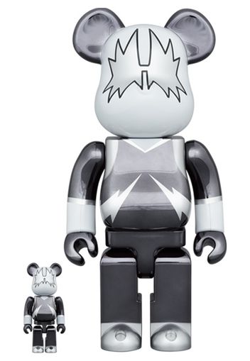 Bearbrick x KISS The Spaceman 100% & 400% Set Chrome Ver.