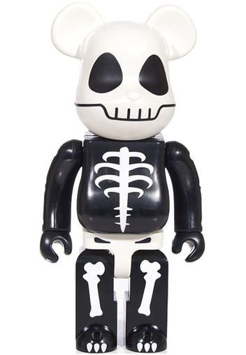 Bearbrick Horror Skull 400% Black/White