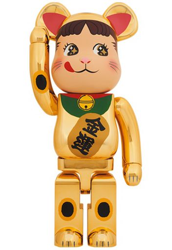 Bearbrick Maneki Neko Peko-chan Money Luck 1000% Gold Plated