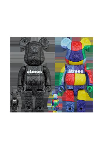 Bearbrick x atmos Bandana 100% & 400% Set of 2 Black/Multi