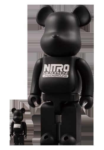 Bearbrick Nitro Microphone Underground 100% & 400% Set Black