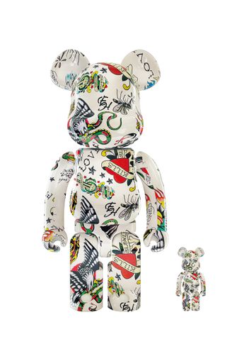 Bearbrick Ed Hardy 100% & 400% Set White