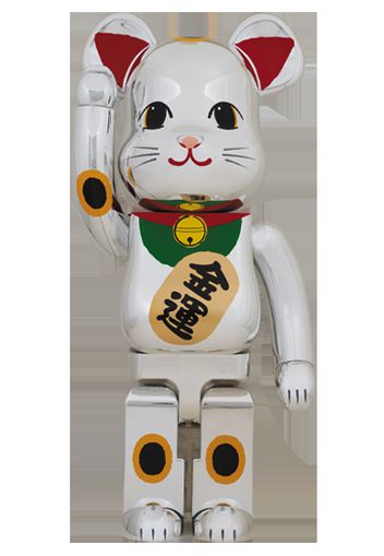 Bearbrick Maneki Neko Silver Plated 2 1000%