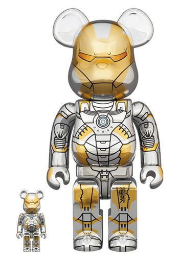 Bearbrick x Sorayama x Marvel Iron Man 100% & 400% Set