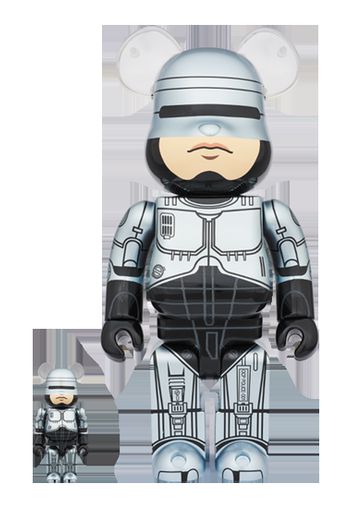 Bearbrick Robocop 100% & 400% Set Silver