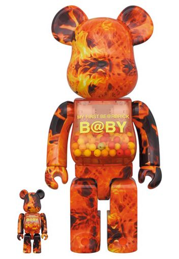 Bearbrick My First BaBy "Flame" 100% & 400% Set