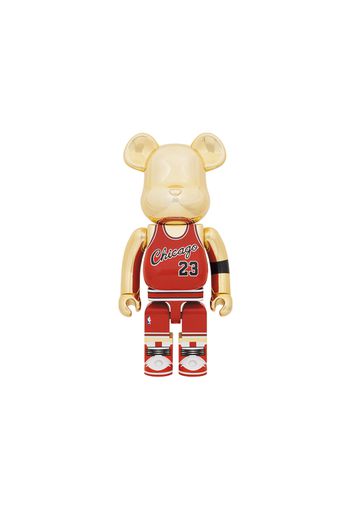 Bearbrick Michael Jordan 1985 Rookie Jersey 1000% Gold Chrome