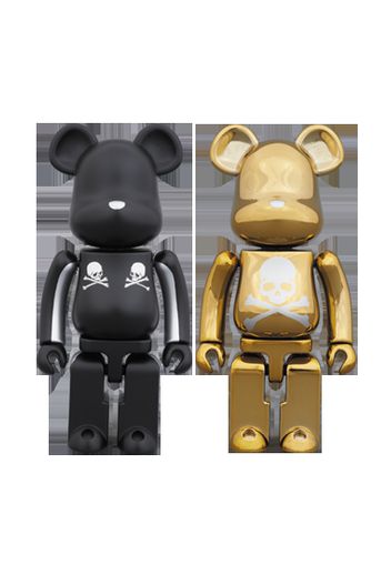 Bearbrick Superalloy Mastermind Japan 2 Pack (Silver Stripe & Chrome Gold) 200% Multi