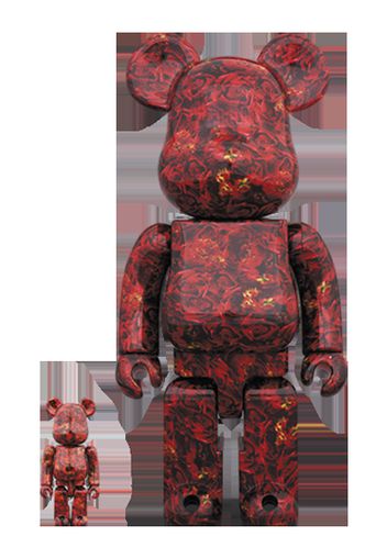 Bearbrick Mika Ninagawa Leather Rose 100% & 400% Set Red