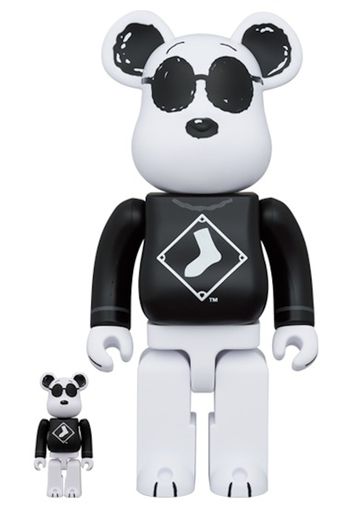 Bearbrick MLB x Peanuts Snoopy (White Sox) 100% & 400% Set